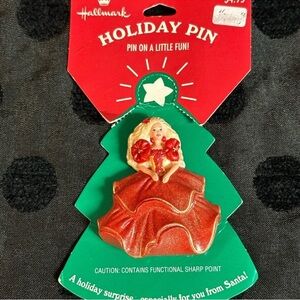 Hallmark Barbie Holiday Pin Christmas Collectible New on Card